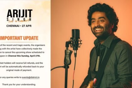 Arijit Singh Cancels Chennai Concert After Pahalgam Terror Attack, Refunds Tickets